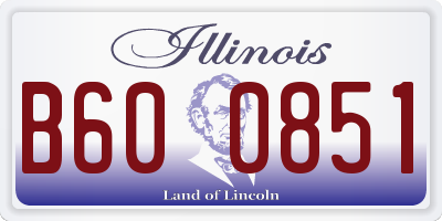 IL license plate B600851