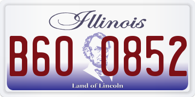 IL license plate B600852
