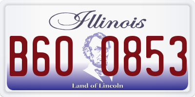 IL license plate B600853