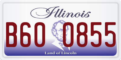 IL license plate B600855