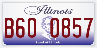 IL license plate B600857