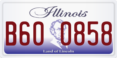 IL license plate B600858