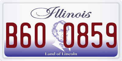IL license plate B600859