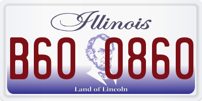 IL license plate B600860