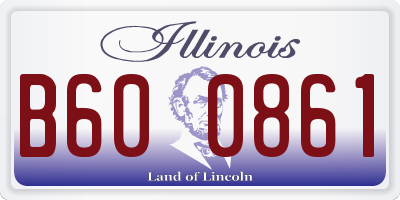 IL license plate B600861
