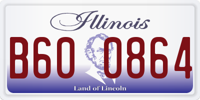 IL license plate B600864