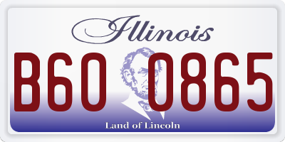 IL license plate B600865