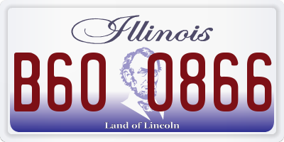 IL license plate B600866