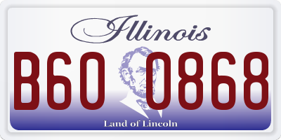 IL license plate B600868