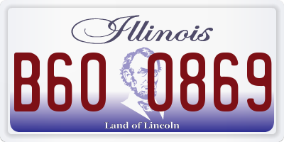 IL license plate B600869