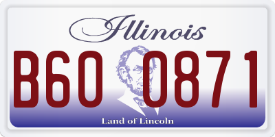IL license plate B600871