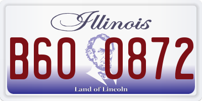 IL license plate B600872