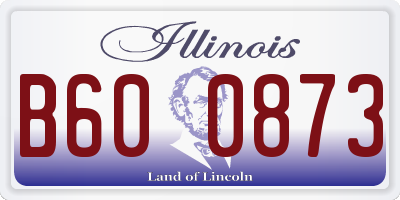 IL license plate B600873