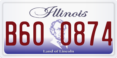 IL license plate B600874