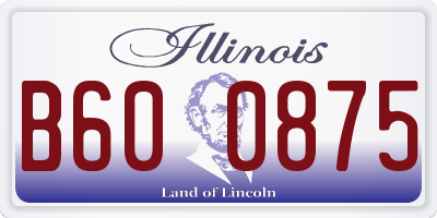 IL license plate B600875