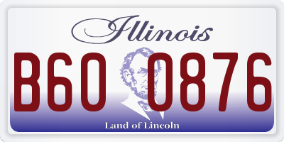 IL license plate B600876