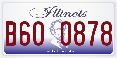 IL license plate B600878