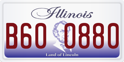 IL license plate B600880