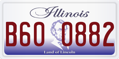 IL license plate B600882
