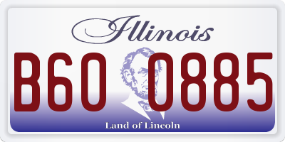 IL license plate B600885