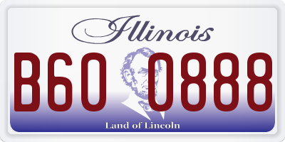 IL license plate B600888