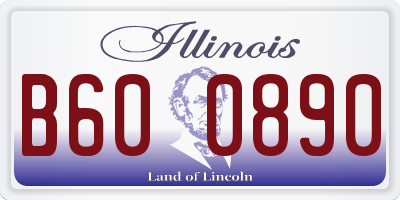 IL license plate B600890