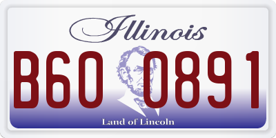 IL license plate B600891