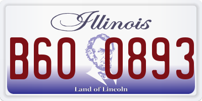 IL license plate B600893