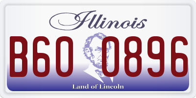 IL license plate B600896