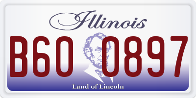 IL license plate B600897