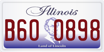 IL license plate B600898
