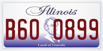 IL license plate B600899