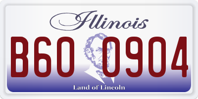 IL license plate B600904