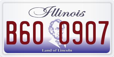 IL license plate B600907