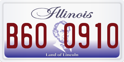 IL license plate B600910