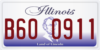 IL license plate B600911