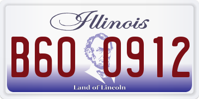 IL license plate B600912
