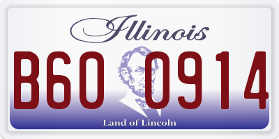 IL license plate B600914