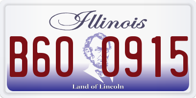 IL license plate B600915