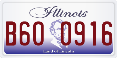 IL license plate B600916