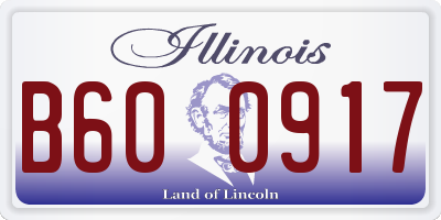 IL license plate B600917