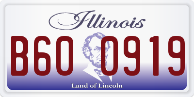 IL license plate B600919