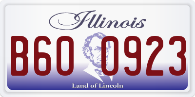 IL license plate B600923