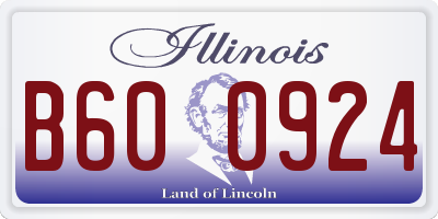 IL license plate B600924