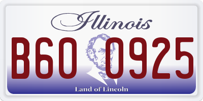 IL license plate B600925