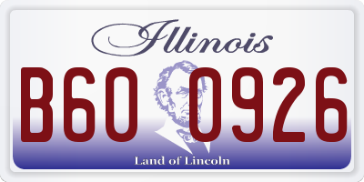 IL license plate B600926