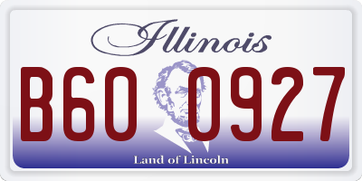 IL license plate B600927