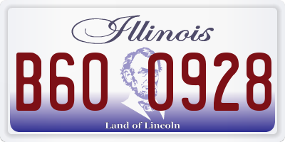 IL license plate B600928
