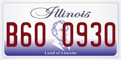IL license plate B600930
