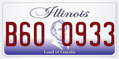 IL license plate B600933